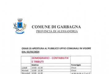 Modifica apertura uffici comunali