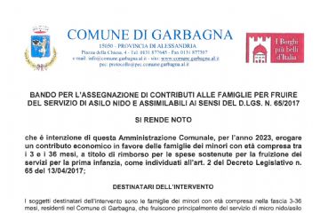 Bando per l&#39;assegnazione di contributi alle famiglie per fruire del servizio di asilo nido e assimilabili ai sensi del D.Lgs. n. 65/2017